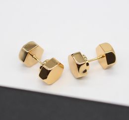 2024 Luxury quality charm stud earring in 18k gold plated have stamp box PS3676A