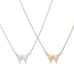 Everfast 10pc Lot New Arrival Gold Necklace Cute Butterfly Pendant Insect Necklaces for Women Simple Animal Women Long Necklace EF190c