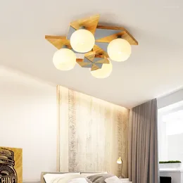 Chandeliers Creative Windmill Chandelier Nordic Simple Children's Room Bedroom Lamp Macaron Colour Kindergarten Solid Wood LED