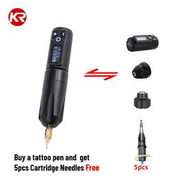 Machine New Replaceable Wireless Tattoo Battery Pen Rotary Hine Gun Good Motor Digital Display Tattoo Kit Permanent Makeup Pen