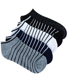 Men Sock 10 pieces 5 Pairs lot Package Male Summer Light Socks Stripe Cotton Short Sock Whole Couples Socks Meias19086827