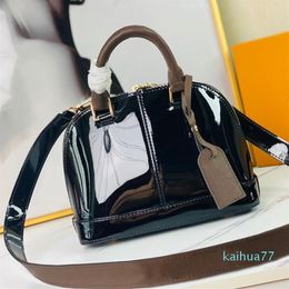 2021 Classic Shell Bag Damier Patent Leather Grid Handbags Women shoulder Canvas Crossbody Purse Shopping Tote wellt1973