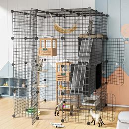 Cat Carriers 3x3x4 Large Cage With Storage Cube Indoor Catio Outdoor