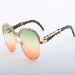 19 -selling High-quality Diamond Sunglasses Fashionable High-end Atmosphere Upper Natural Horned Mirror Lens Sunglasses 111672569