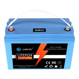 Electric Vehicle Batteries Lifepo4 Battery 12V100Ah Has Built-In Bms Display Sn Which Is Used For Golf Cart Forklift Inverter Camperva Dhpkr