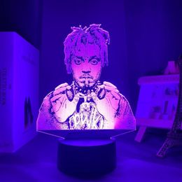 Night Lights 3d Lamp Juice WRLD Led Light For Home Decoration Colourful Nightlight Gift Fans Drop237n