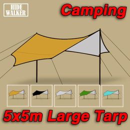 Shelters 5.1x5.1m Large Tarp Tent Octagon Sunshade Awning 5 X 5 Outdoor Camping Canopy Extra Large for 12 Persons Monster Tent Shelter