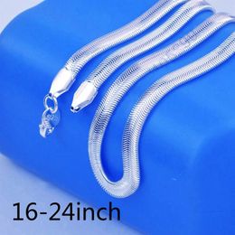 KASANIER 6MM Wide16-24Inch Nice 925 Silver Soft Smooth Snake Men Women Fashion Chain Necklace With Lobster Clasps Set Heavy Jewelr2589