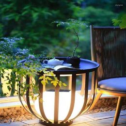 Camp Furniture RGB Solar Balls Light Table 43 43cm Innovative Flowerpot Ball Lamp With Non-rusting Iron Bracket For Indoor Outdoor Riq-FT55