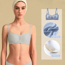 MeooLiisy Sexy Deep V Women Bras Seamless No Wire Brassiere Simple Lingerie Girls Underwear S M L XL 231222