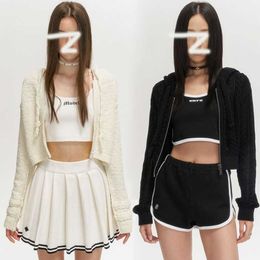 Sk Family Knitted Hooded Cardigan in the Same Style As Wen Wen Hollow Sun Protection Air Conditioning Shirt Outer Coat for Women Ug007b