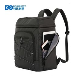 Bags Denuoniss 23l Refrigerator Bag Leather Film Large 30 Cans Insulation Backpack Cooler Travel Beach Beer Bag Insulated Isothermal