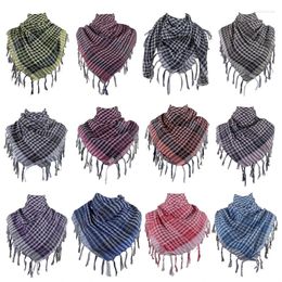 Scarves Shemagh Keffiyeh Scarf Tassels Colorblock Houndstooth Arab Headscarf