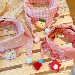Scarves Wraps Autumn and Winter New Baby Girls Cute Soft Scarf Baby Sweet Scarf Boys Children Loveky Cotton Warm Windproof Triangle Scarf Kids