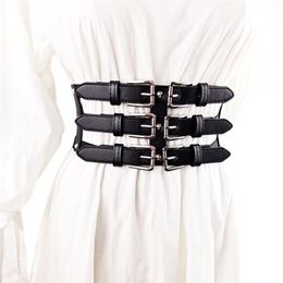 Belts Retro Waist Decor Harness Belt Fashion Body Chain Black Goth Adjustable Jewelry For Women And Girls292w