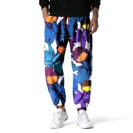 Pants Fashion Floral Print Joggers Pants Men 2022 Brand Casual Active Sports Jogging Trousers Men Harajuku Streetwear Boho Sweatpants