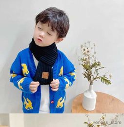 Scarves Wraps Autumn Winter Knitted Scarf for Kids Neckerchief Autumn Boys Girls Warmer Neck Scarf Soft Parent-child Childrens Scarves New