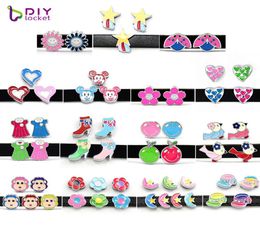 10PCS 8MM Mix Style Slide Charms Fit for 8mm Wristband bracelet Belt Pet collar LSSC1151563090216