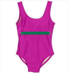 Baby Girls Swimsuit OnePieces Letter Striped Pattern Print Swimwear Infant Toddler Kids Clothes Designer Summer Bathing Suits2346735