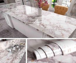 Bathroom Removable Self Adhesive Wallpaper for Kitchen Countertops Peel and Stick Cabinet Shelf Liner Contact Paper Marble A06038048143