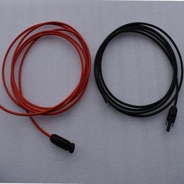 Accessories 1 Pair 13AWG Semi Solar Panel Connexion Extension Cable with Male Female Connector Black Plus Red