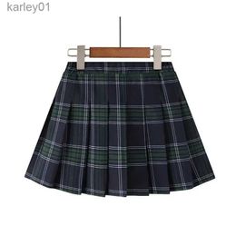 Skirts 2023 Spring Girls Pleated Skirt Preppy Style Casual All-match Short Skirt for Kids Four Seasons School Teenage Children Skirts YQ231223