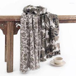 Scarves Plant And Flower Imitated Cashmere Scarf Women's Winter Commute Cold Neck Collar Stylish Elegant Warm Shawl