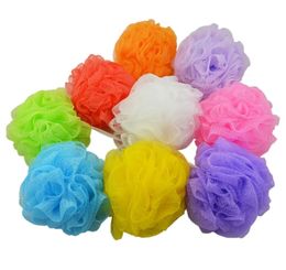 Wholesale New Mesh Colourful nylon bath flower Bathing Spa Shower Scrubber wash bath ball Colourful Bath Brushes Sponges 8g 511QH