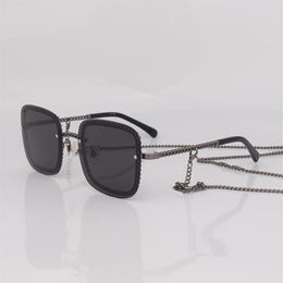 Sunglasses Metal Chain Frame Square With Removable Single Hanging205S