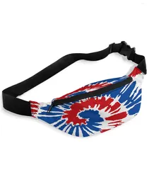 Waist Bags Blue Red Tie Dye Packs Shoulder Bag Unisex Messenger Casual Fashion Fanny Pack For Women