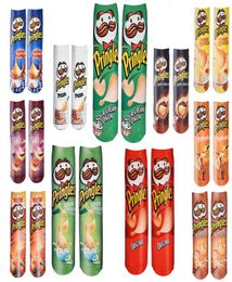 3040cm Chips Doughnut Snacks 3D Socks Lovers Adult Unisex Kids 3D Printed Cartoon Socks Cheerlead Cer Socks Sports Stocking Multi3931681