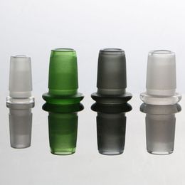 Colourful Glass Adapter Connector Smoking Accessories 14mmFemale to 18mmMale 10mm Female to 14mm Male Hookahs Adapters For Quartz Banger Bong Bowl