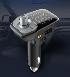 Hands Bluetooth Car Kit FM Transmitter Bluetooth Car MP3 Player Cigarette Lighter Dual USB Charger6827611