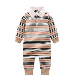 Baby Spring Autumn Clothing Baby Girl Cotton Romper Boy Knitted Ribbed Jumpsuit Newborn Strip Infant Outfit One Piece Jumpsuit9425303