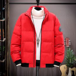 Cotton jacket for men in autumn and winter, new plush and thick jacket, Korean version, trendy men's warm and aggressive winter jacket