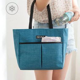 Line Lunch Bag 2023 New Fashion Kid Women Men Thermal Insulation Waterproof Portable Picnic Insulated Food Storage Box Tote Lunch Bag