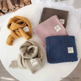 Scarves Wraps Autumn Winter Scarf For Kids New Fashion Children's Knitted Scarf Baby Accessories Wool Knitting Warm Girl Boy Bufanda 1-12Years