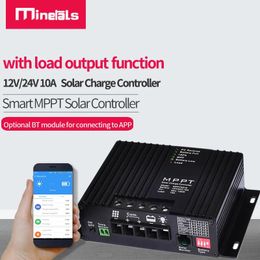 Accessories 12V 24V 10A SMART Solar MPPT Controller with Load Output Function Charger Controller Support Bluetooth APP LCD controller