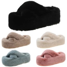 Thick bottom cotton slippers for women designer pink white blue black brown outdoor indoor scuffs winter classic slipper sneakers fashion