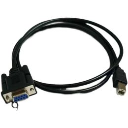 USB B port to RS232 serial port, printing port to DB9 pin data transmission cable