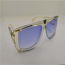 2018 FASHION MOD866 LEGEND SUNGLASSES CLEAR BLACK FRAME BLUE BROWN Grey Colour LENS BRAND NEW WITH ORIGINAL BOX269t