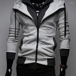 Men's Hoodies Men Fashion Zipper Hooded Fleece Cardigan Hoodie Casual Slim Male Spring Autumn Coat Streetwear Tops