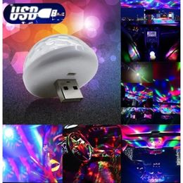 1pc Car LED Atmosphere Light, USB Mini Stage Effect LED Lighting, RGB Disco DJ Accessories