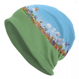 Berets Cute Cartoon Bokemon Caps Casual Men Women Outdoor Skullies Beanies Hat Summer Warm Head Wrap Bonnet Knitting Hats
