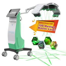 2024 Best Effects Athletics Injuries 10D Lipo Laser Slimming 532nm Green Red Light Weight Loss Slimming Machine For Beauty Salon