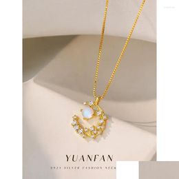 Pendant Necklaces Moon Necklace For Women Jewellery Drop Delivery Otev6