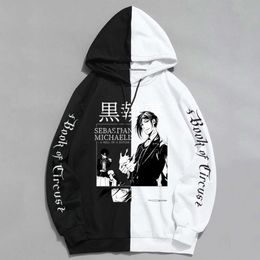 Vintage Plus Size Mens Clothing Black Butler Anime Graphic Hoodies Women Men Oversized Hoodie Streetwear Boys Sweatshirts