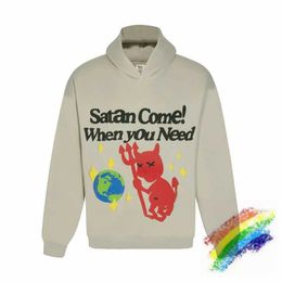 mens hoodiePuff Print Broken Planet Hoodie Satan is here! When you need to wear the highest quality men's casual hoodie