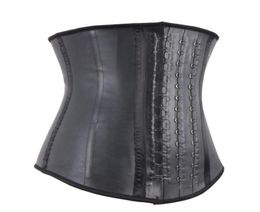 Women039s Shapers Classic Colobia 100 Rubber Latex Waist Trainer Big Hooks Steel Boned Corset Black Body Shaper Underbust Cinc30848852884