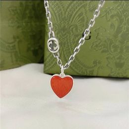 heart necklace female stainless steel couple gold chain pendant Jewellery on the neck gift for girlfriend accessories whole232L